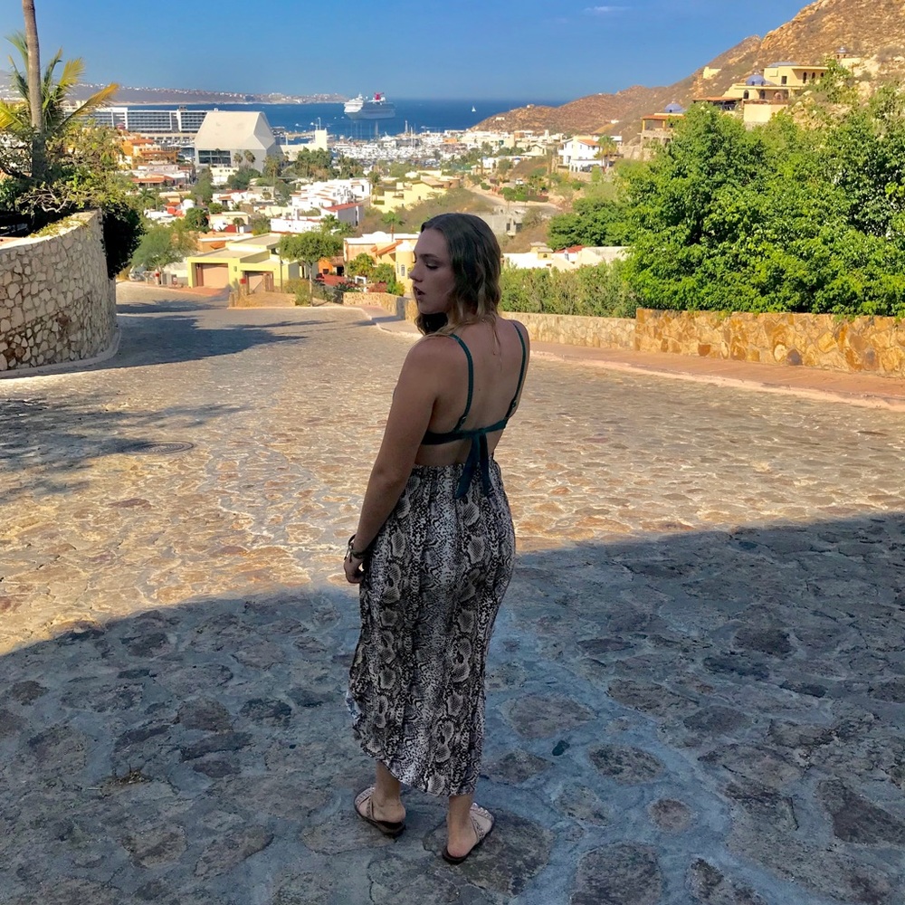 Snake skin print skirt